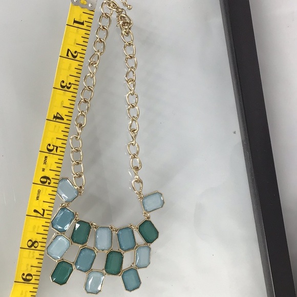 Necklace fashion statement gold tone rhinestone - Picture 7 of 8